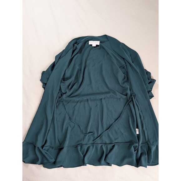Birdy Grey Kenny Ruffle Sea Glass Robe Ruffle Missing Belt Womens Size XS/S - Picture 4 of 8